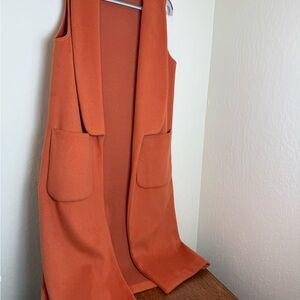 Transitional Layering Burnt Orange Duster